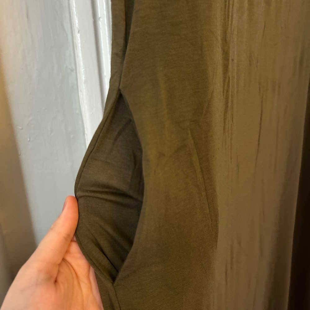 NWT Olive Green Midi Dress - Picture 9 of 12